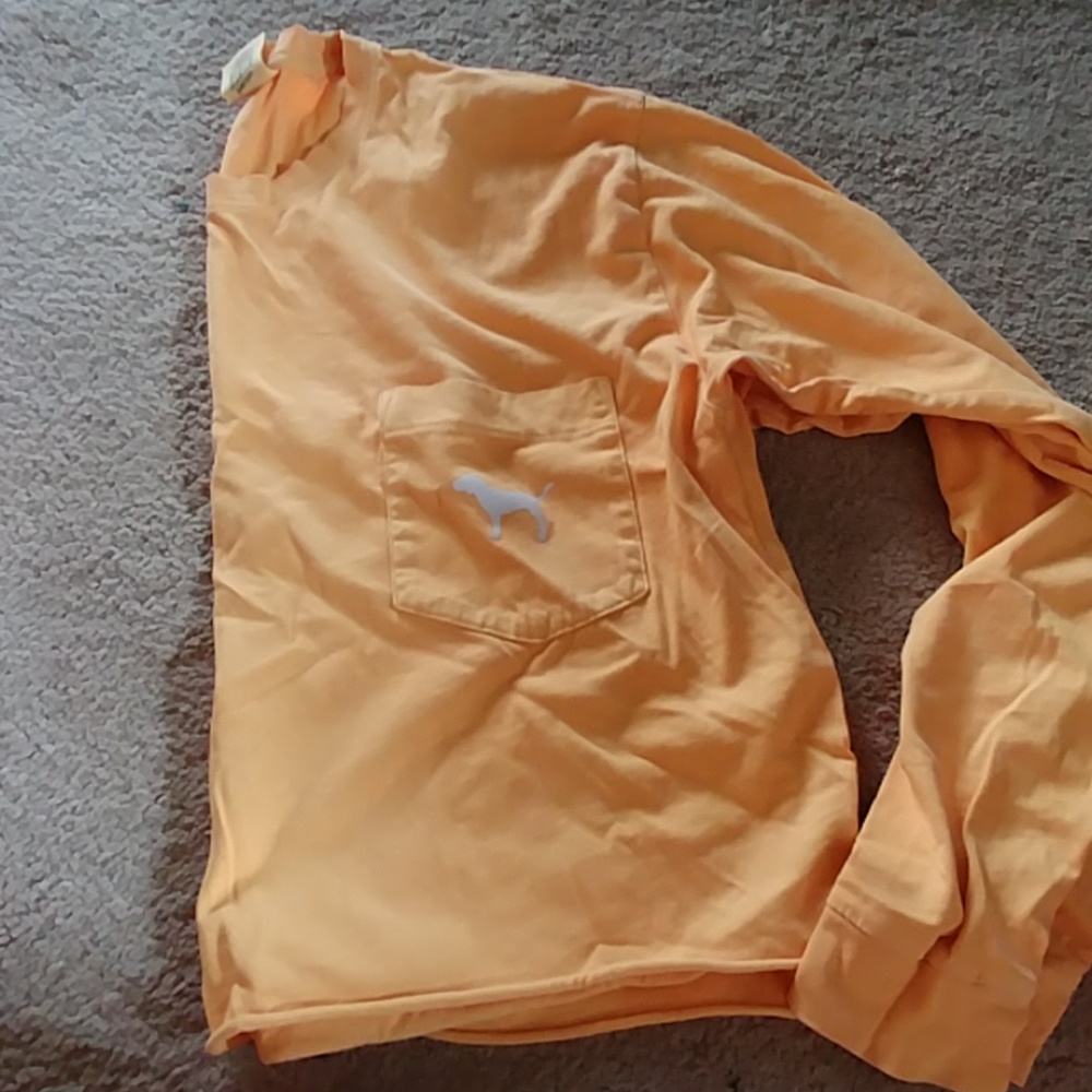 Pink VS crop long sleeve